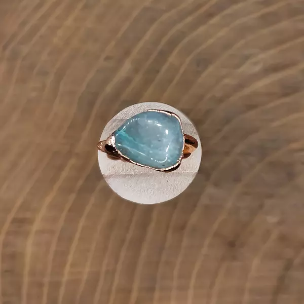 Anello elettroformato con shattuckite