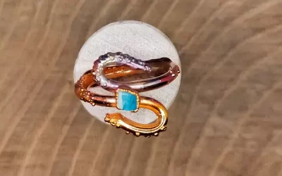 Anello “S” con amazzonite