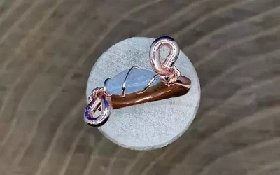 Anello con labradorite