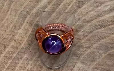 Anello con sfera di ametista