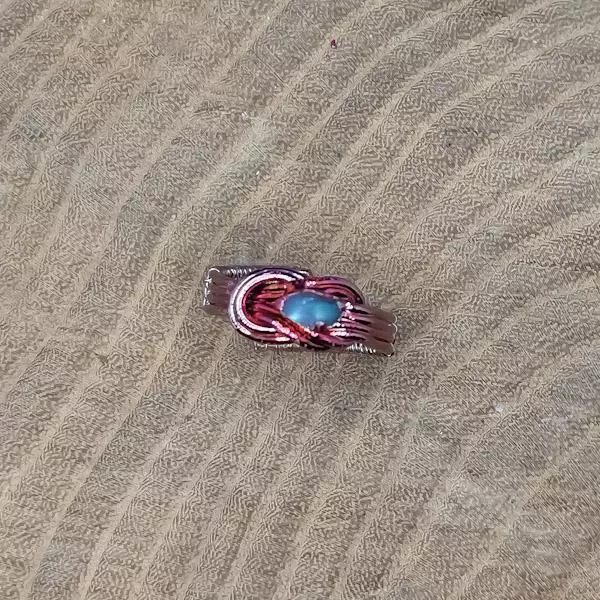 Anello con labradorite