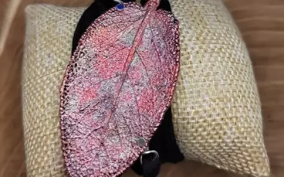 Bracciale salvia con fettuccia nera