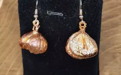Orecchini castagne elettroformate