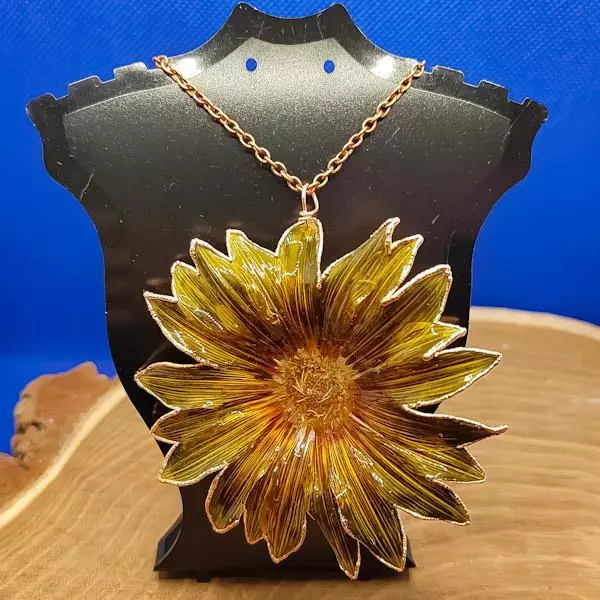 Gazania in resina e rame