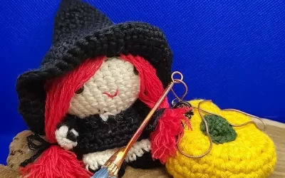 Collana scopetta strega in rame elettroformato e cianite