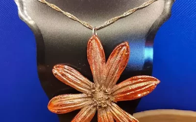 Fiore di topinambur elettroformato 11
