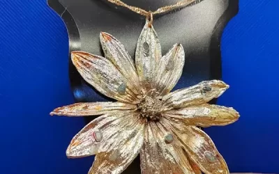 Fiore di topinambur elettroformato 12