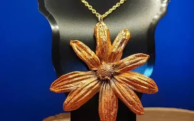 Fiore di topinambur elettroformato 2