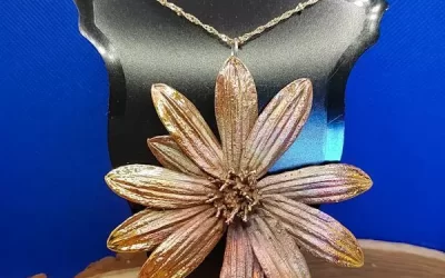 Fiore di topinambur elettroformato 4