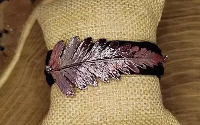 Bracciale felce con fettuccia